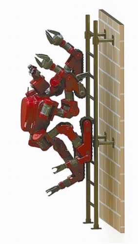 卡耐基?梅隆大學(xué)作品為：CHIMP(黑猩猩),在進(jìn)行爬梯子