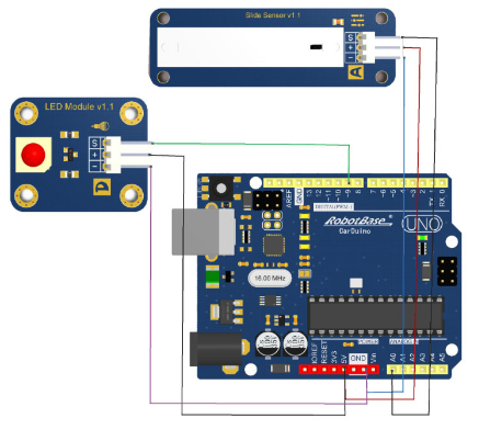 Arduino 滑條傳感器 Slide Sensor 直滑電位計 位置 模擬傳感器